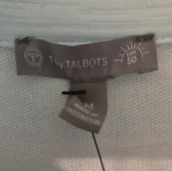 T By Talbots Three Quarter Zip Striped Pullover Size M NWT - Picture 4 of 6